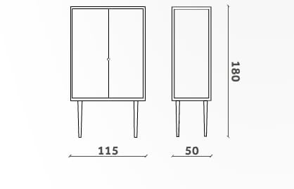 Витрина из дерева и стекла со встроенным освещением Miniforms JUNO ARCH-00050319 - Вид №2