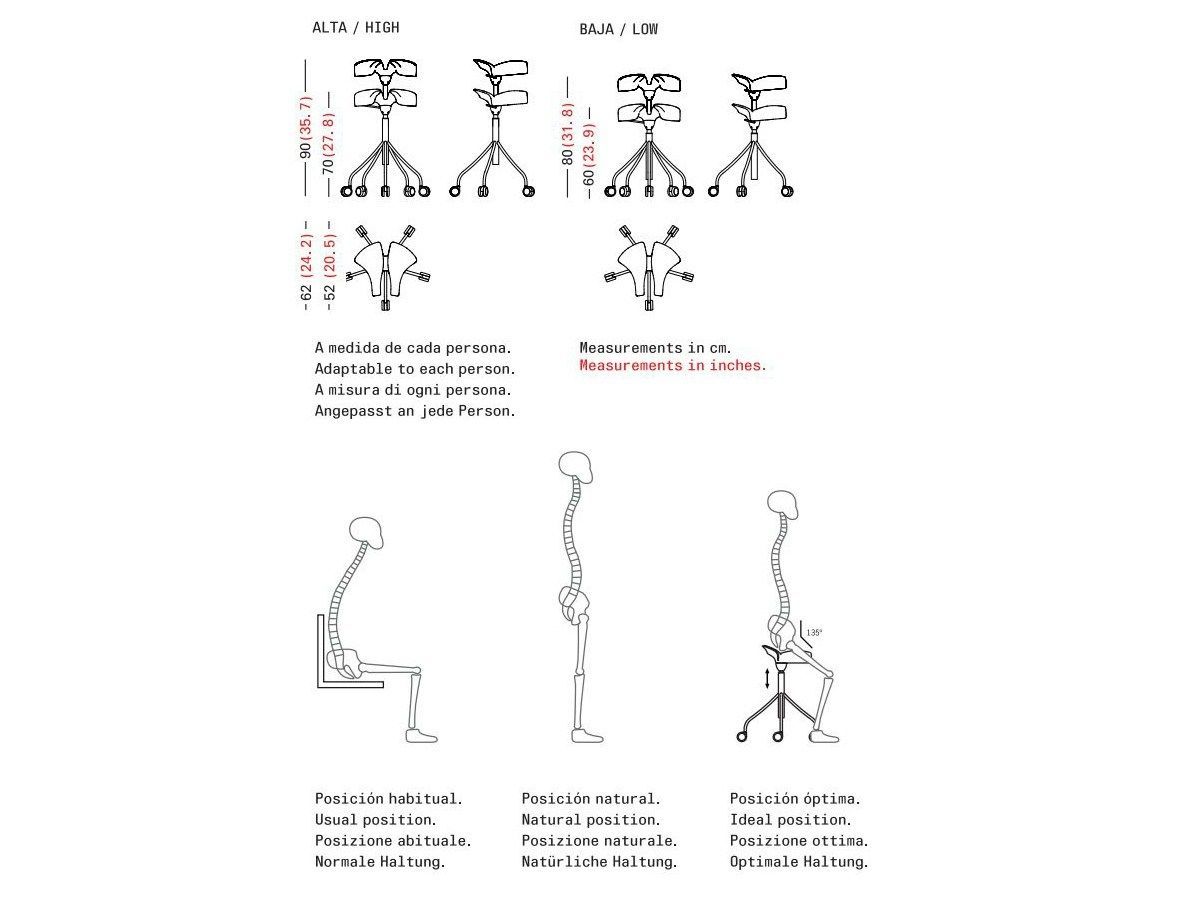 Офисный стул на насесте с колесами In Stock BD Barcelona ARCH-00006658 - Вид №5