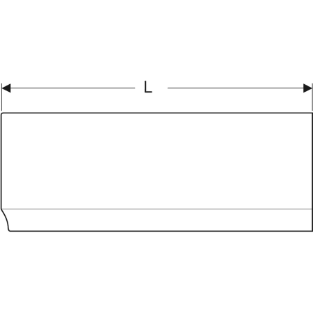 554.820.01.1 Передняя обшивка Geberit Renova для асимметричной ванны, правая Geberit  - Вид №2