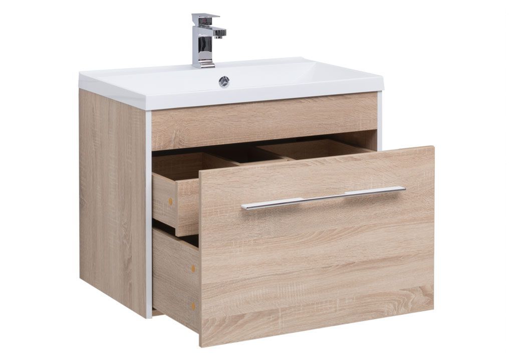 Тумба с раковиной Aquanet Августа 75 дуб сонома 0021002900204118 - Вид №1
