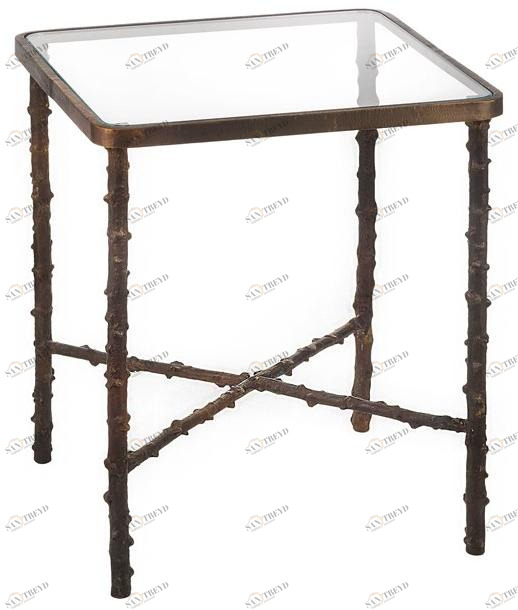 Il Bronzetto Квадратный латунный журнальный столик Eclectic Ros04