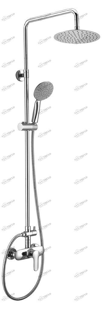 Душевая колонна со смесителем для верхнего и ручного душа BelBagno RENO REN-DOCM-CRM