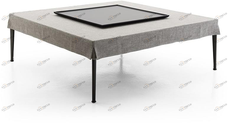 B&B Italia Квадратный тканевый журнальный столик с подносом Mirto indoor Imt135v