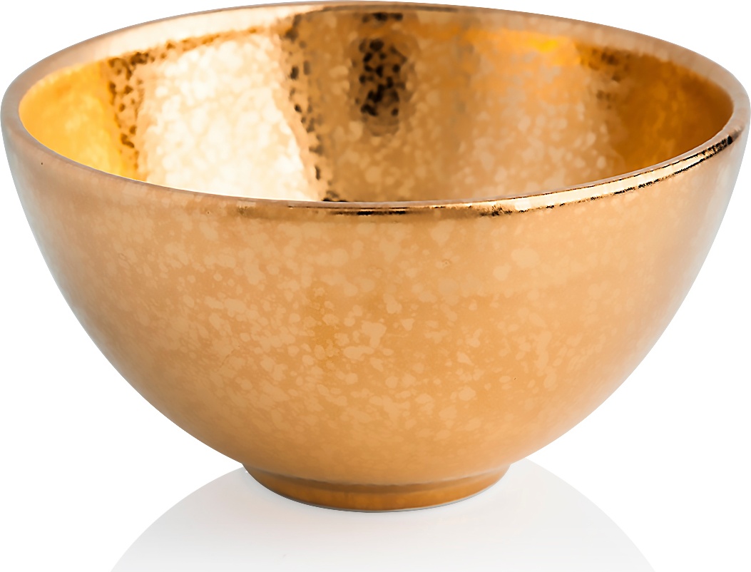 10580528 L’Objet Салатник индивидуальный 14см "Алхимия золотая" Фарфор 