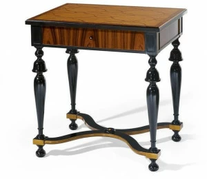 OAK Журнальный столик из инкрустированного барсука и розового дерева Galleria