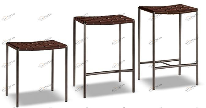 Minotti Табурет на металлических и кожаных ремешках Klasen sun-id-1428661