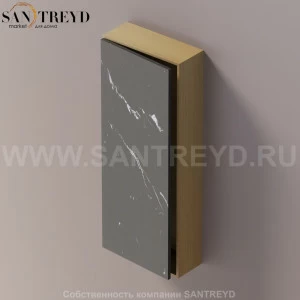 LIFT Модульный шкаф 100 см с левой дверью на доводчиках. Модули могут располагаться горизонтально и вертикально. Отделка: натуральный дуб и черный мрамор. AMOB053NMRTSX