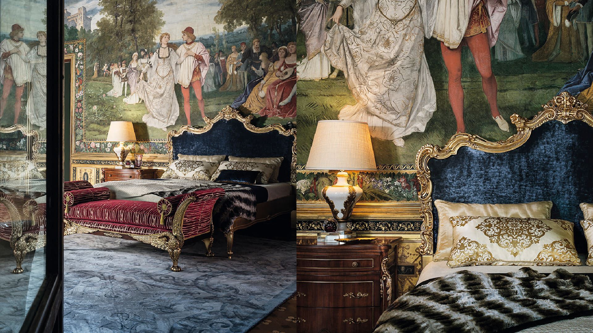 Кровать в стиле барокко с мягким изголовьем ANGELO CAPPELLINI New Classic Interiors ARCH-00018530