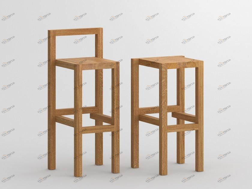 Vitamin Design Барный стул из массива дерева с подставкой для ног sun-id-1450431