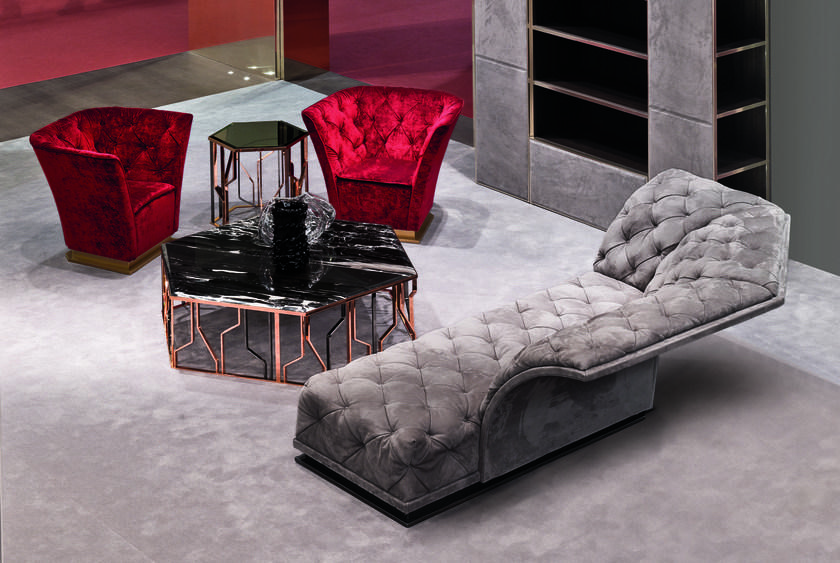 Longhi Стеганая кушетка из ткани Loveluxe sun-id-1467884 - Вид №1