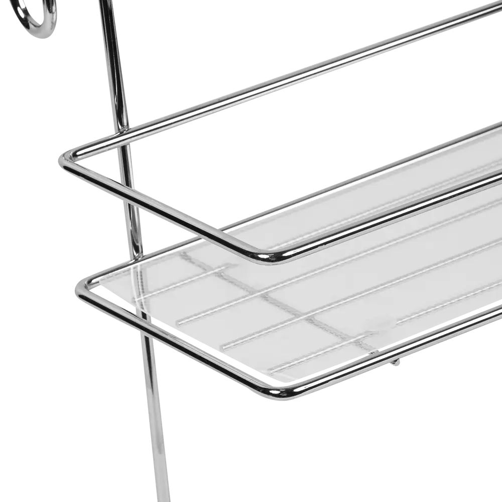 Полка для душевой кабины Caddy SWR-1005 двухъярусная металл цвет хром SWENSA STLM-2118364 - Вид №2