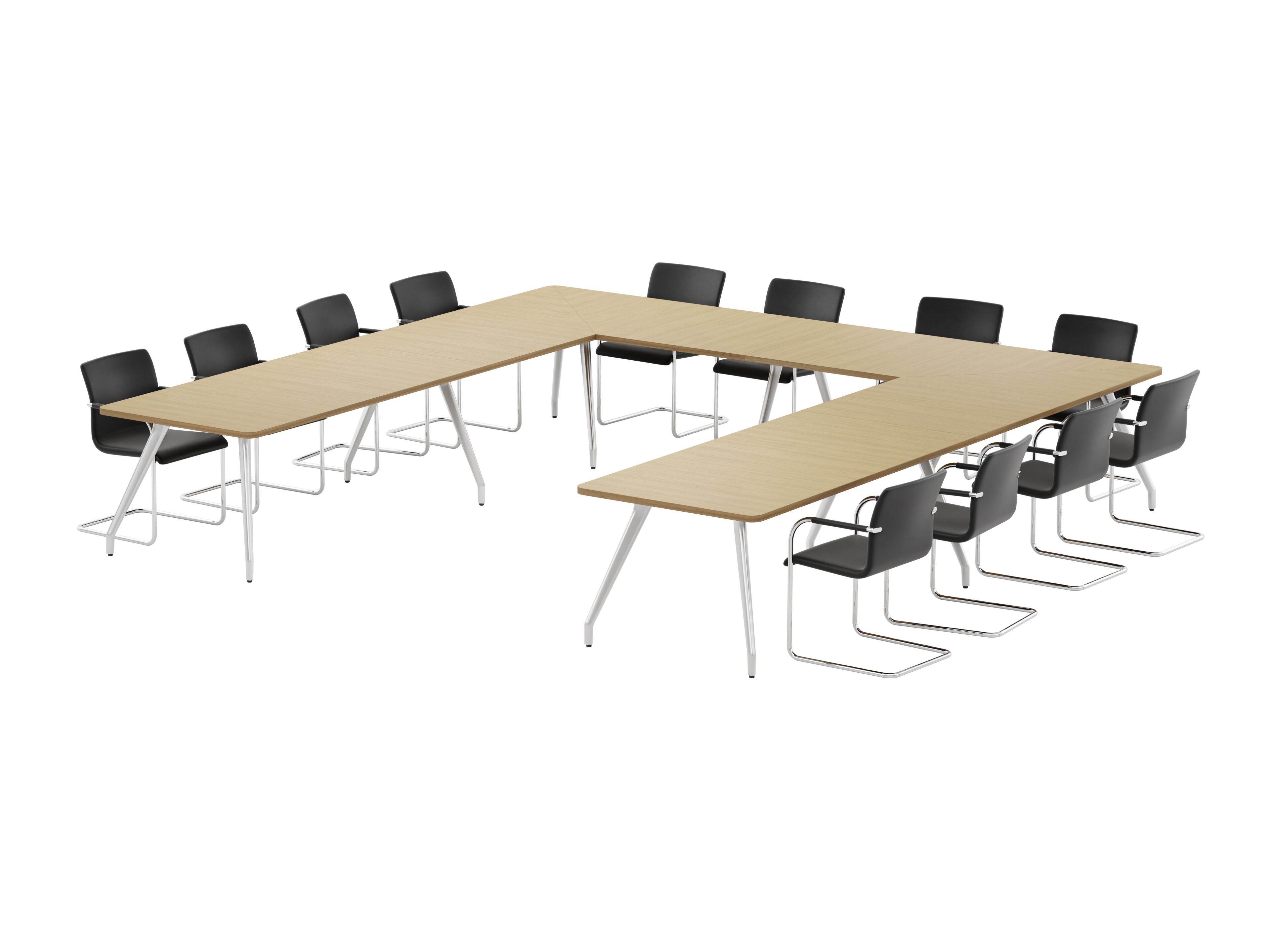 Модульный стол для совещаний из алюминия и дерева THONET 1750 ARCH-00108791 - Вид №1