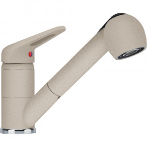 Смеситель кухонный  Franke Novara Plus Выдвижной душ Fragranite Сахара