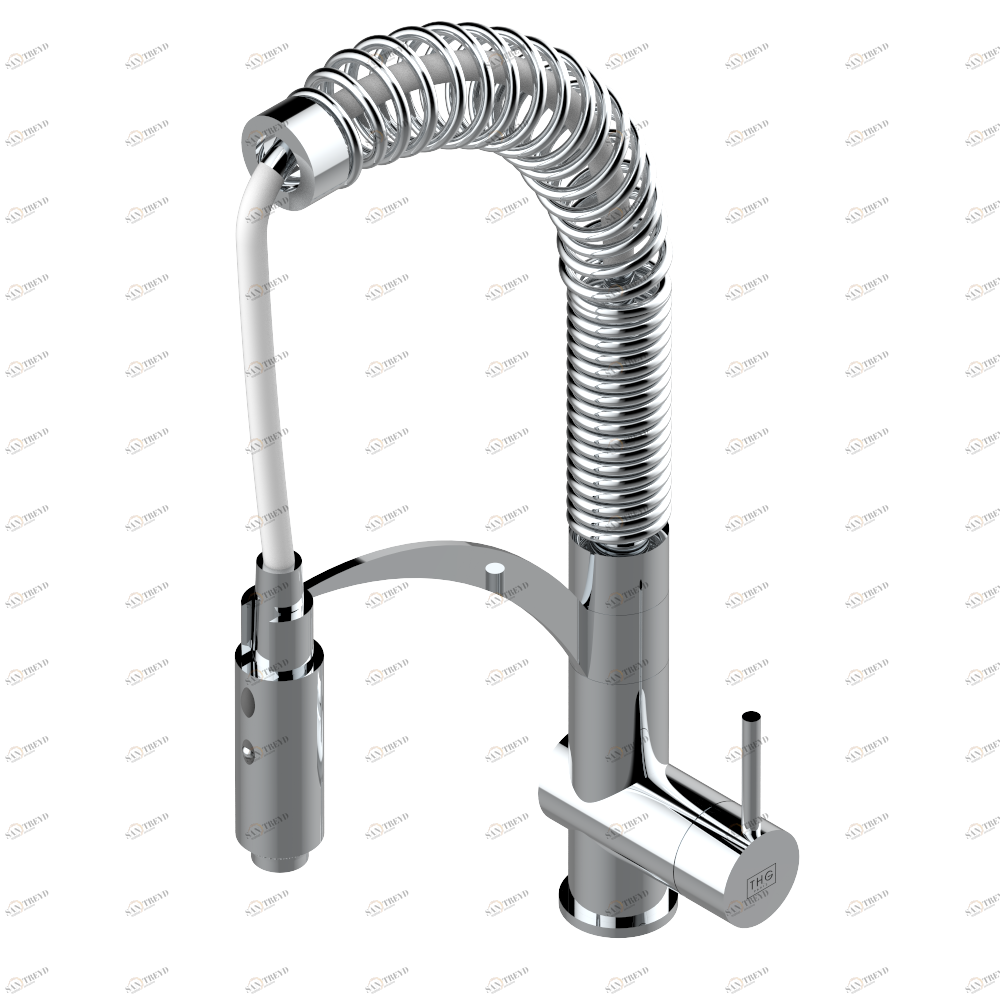 G98-6180/G64 Смеситель однорычажный с 2-режимным ручным душем (возможны только цвета хром A02 и матовый никель C01), серия PRIMO Thg-paris Primo cuisine Хром G98 6180/G64  A02 CAT.A