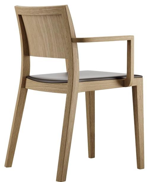 horgenglarus Штабелируемый стул из массива дерева с подлокотниками Lyra 6-550a - Вид №14