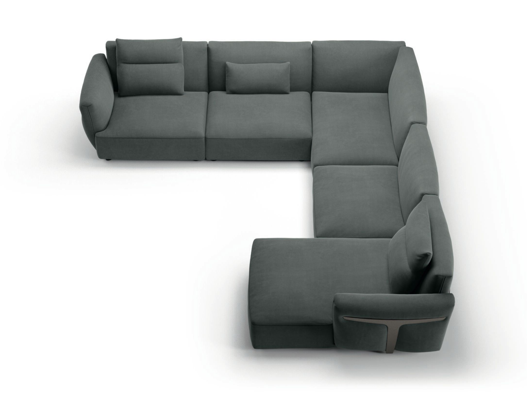 Угловой диван из ткани Natuzzi Italia Герман ARCH-00017088 - Вид №4