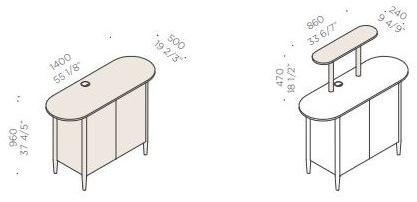 Martex Деревянная барная стойка Nucleo sun-id-1374794 - Вид №5