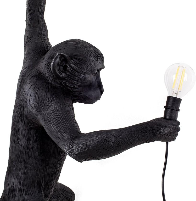 Seletti Настенный светильник из смолы The monkey lamp black sun-id-1477034 - Вид №4