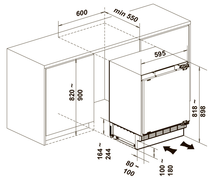 5366053 Встраиваемый холодильник LEX RBI 103 DF STDN-0069494 - Вид №13
