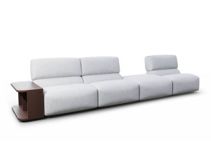 Модульный тканевый диван с журнальной стойкой