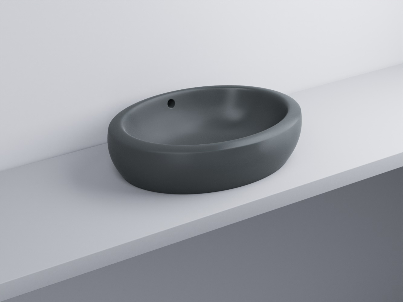 FLLA60-BA Раковина накладная прямоугольная 60 cielo Fluid Ceramica Cielo