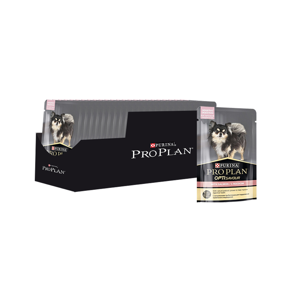 ПР0049853*24 Корм для собак с чувствительным пищеварением, лосось пауч 100г (упаковка - 24 шт) Pro Plan 