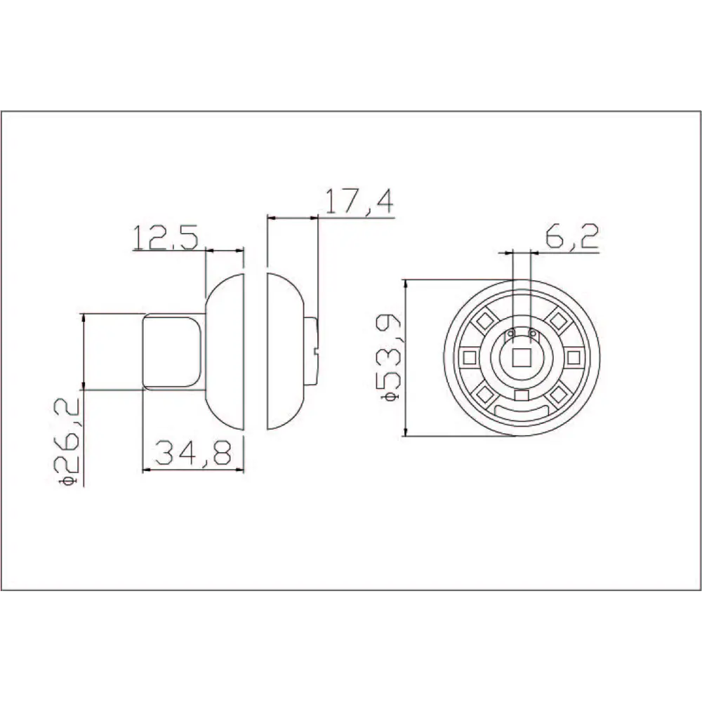 Накладка-фиксатор EDSON для межкомнатных дверей бронза 85165125 STLM-0059266 - Вид №3