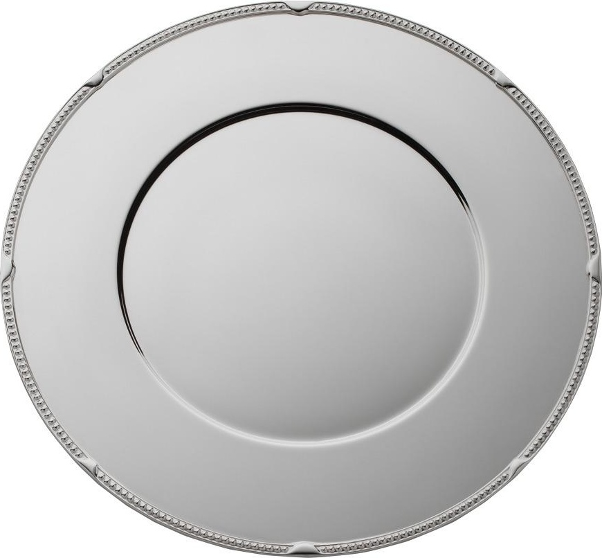 74893 Robbe&Berking Тарелка подстановочная Robbe&Berking "Франц-Пёрл" 30см Посеребрение 