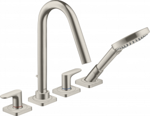 34454800 Смеситель для ванны, монтируемый на плитку, на 4 отверстия, с рычажными ручками и накладками AXOR CITTERIO M