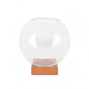 200707-45 ABHIKA ВАЗА-ШАР НА ОСНОВАНИИ CROMO BRONZE