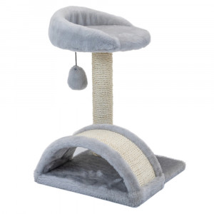 ПР0055959 Когтеточка для кошек с лежанкой, игрушкой и сизалевой дугой 35x35x45см Foxie