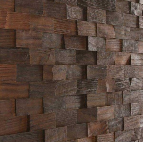 Мозаика и 3D панели из дерева Tarsi 3D Рубка Термоясень 3д (мозаика панели), брашированная (3Д (мозаика панели), Брашированная) 324х300 мм 3Д4Т21 - Вид №1