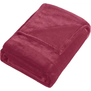 Santreyd Flandria — уютный плед из микрофибры бордового цвета 200×220 см 89380496