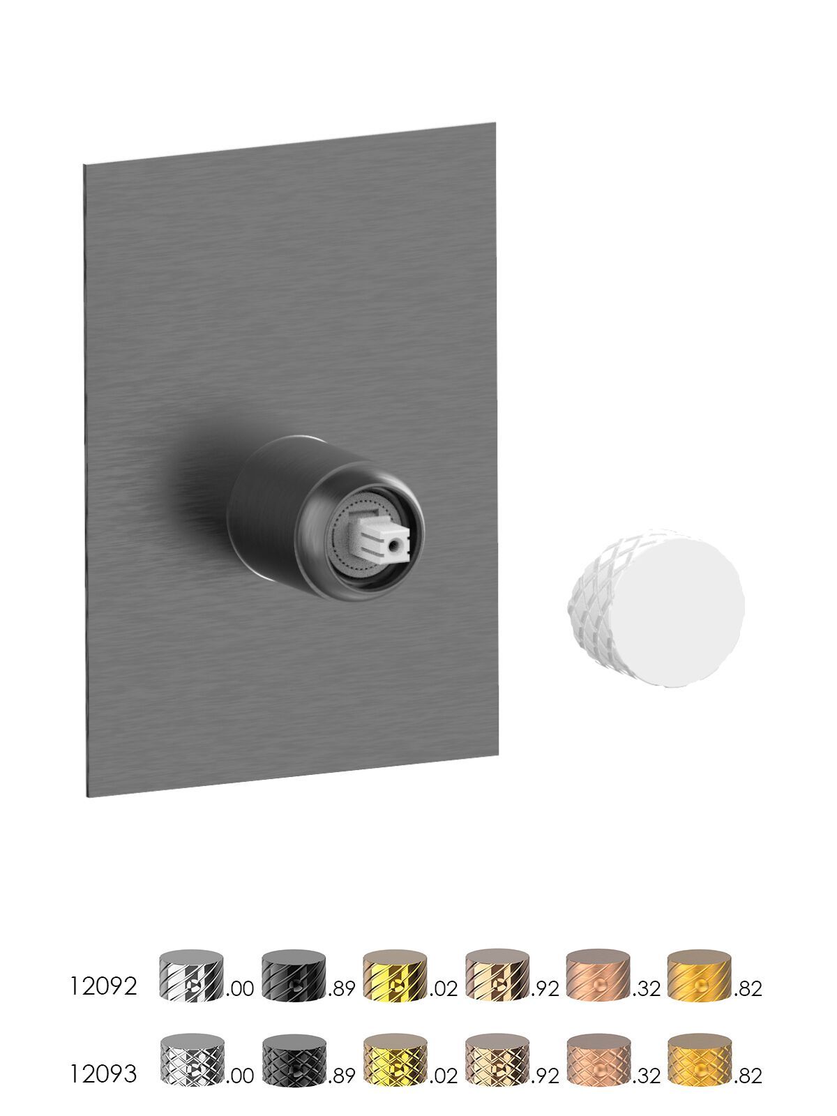 Встраиваемый однорычажный смеситель для душа с пластиной Rubinetterie Frattini Pepe XLS ARCH-00021377 - Вид №5