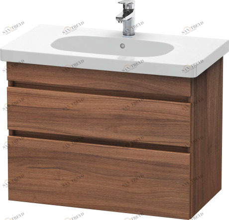 DS648407979 Тумбочка подвесная DuraStyle #DS6484 800 x 453 мм Орех натуральный, декор Duravit