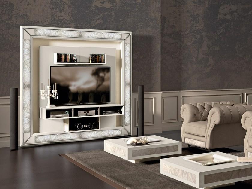 Vismara Design Оборудованная стена со встроенным освещением с подставкой под телевизор Desire sun-id-1479714 - Вид №6