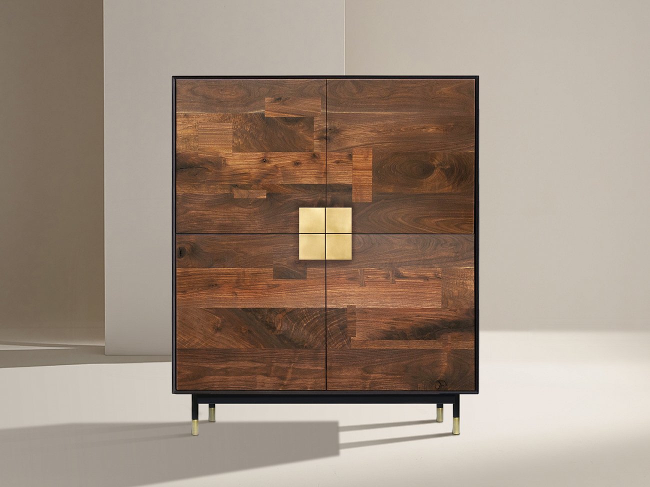 Шкаф для книг с 4 дверцами американский орех Impala ACWD IMPALA 00-3981939 Коричневый  - Вид №1