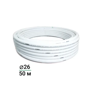 Труба полипропиленовая UWS армированная алюминием 26x3.0 мм SDR25 PN10 1 м на отрез бухта 50 м