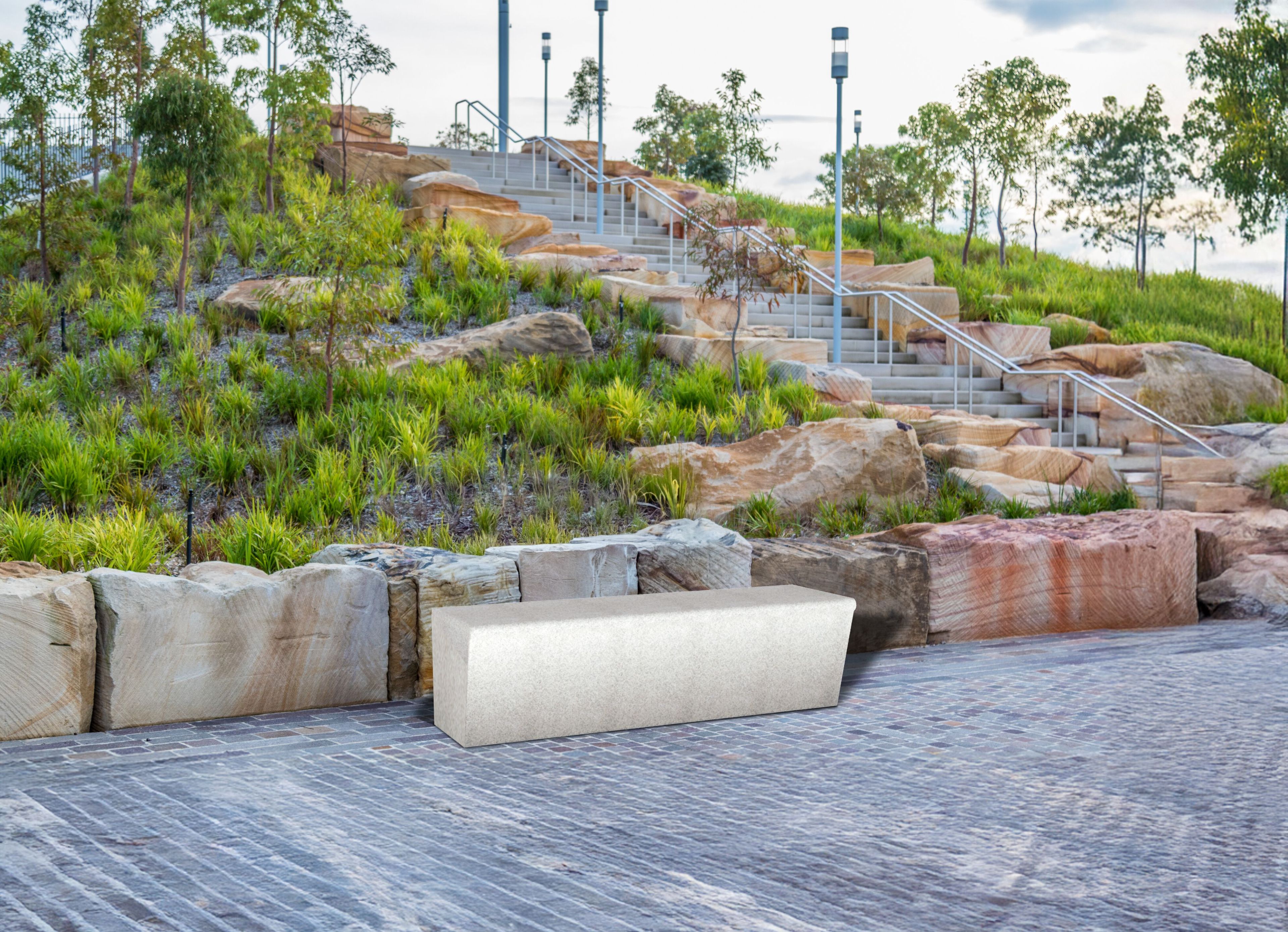 Модульная бетонная скамья Studio Città MONOLITE ARCH-00076987 - Вид №2