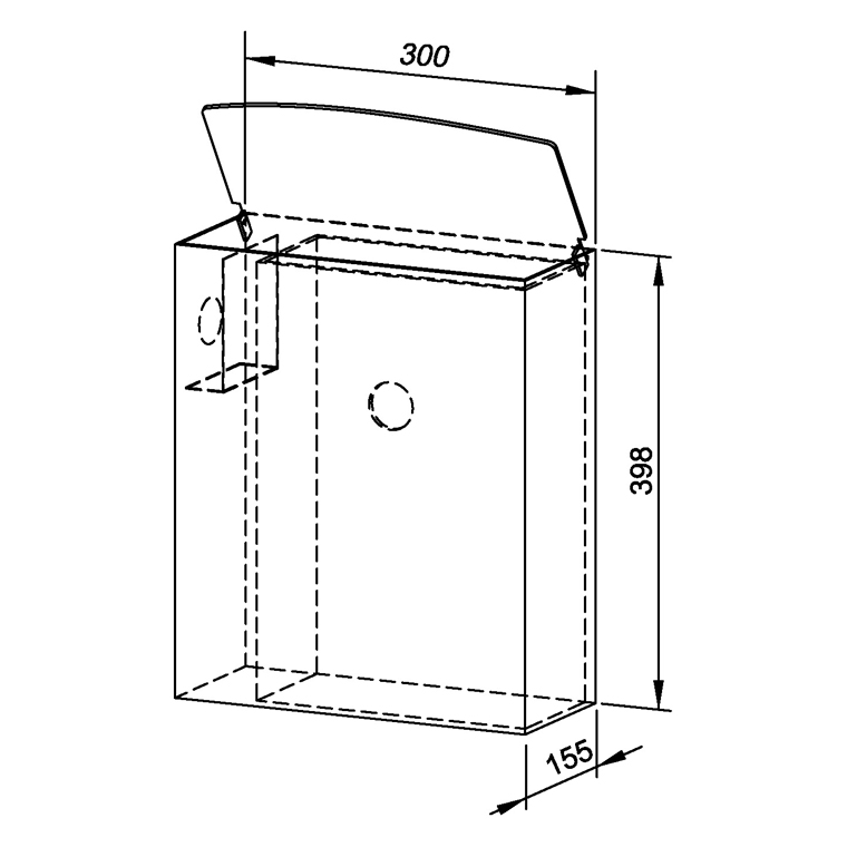 728340 Урна для гигиенических отходов с дозатором гигиенических пакетов WP177-2 WAGNER_EWAR A-LINE Wagner Ewar  - Вид №1
