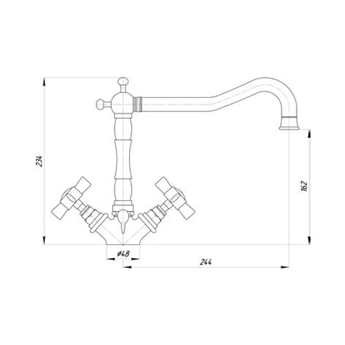 Смеситель MIGLIORE Princeton ML.CUC-851.BR для кухни - бронза  - Вид №1