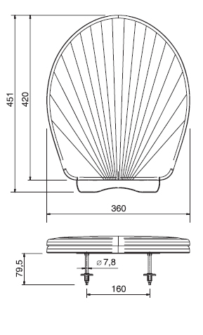 161410 Крышка сиденье для унитаза ОРИО  - Вид №1