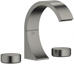20710811-99_1_11283811-99_1 Смеситель для умывальника на три отверстия со сливным гарнитуром - dark platinum matt Dornbracht CYO