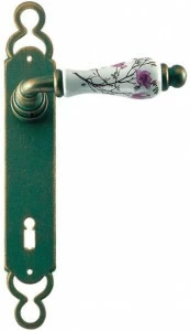 Galbusera Ручка из железа и фарфора на тарелке Vienna 1-10 + d1