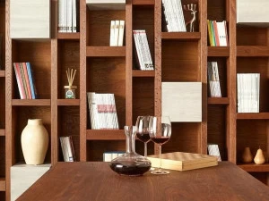 Fiemme Tremila Настенный книжный шкаф из дерева Disegnodilegno