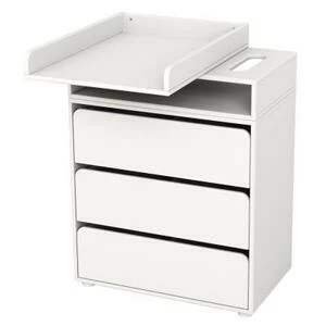 Стол пеленальный Flexa Baby с тремя ящиками, белый, 96х72х43,5/72 см