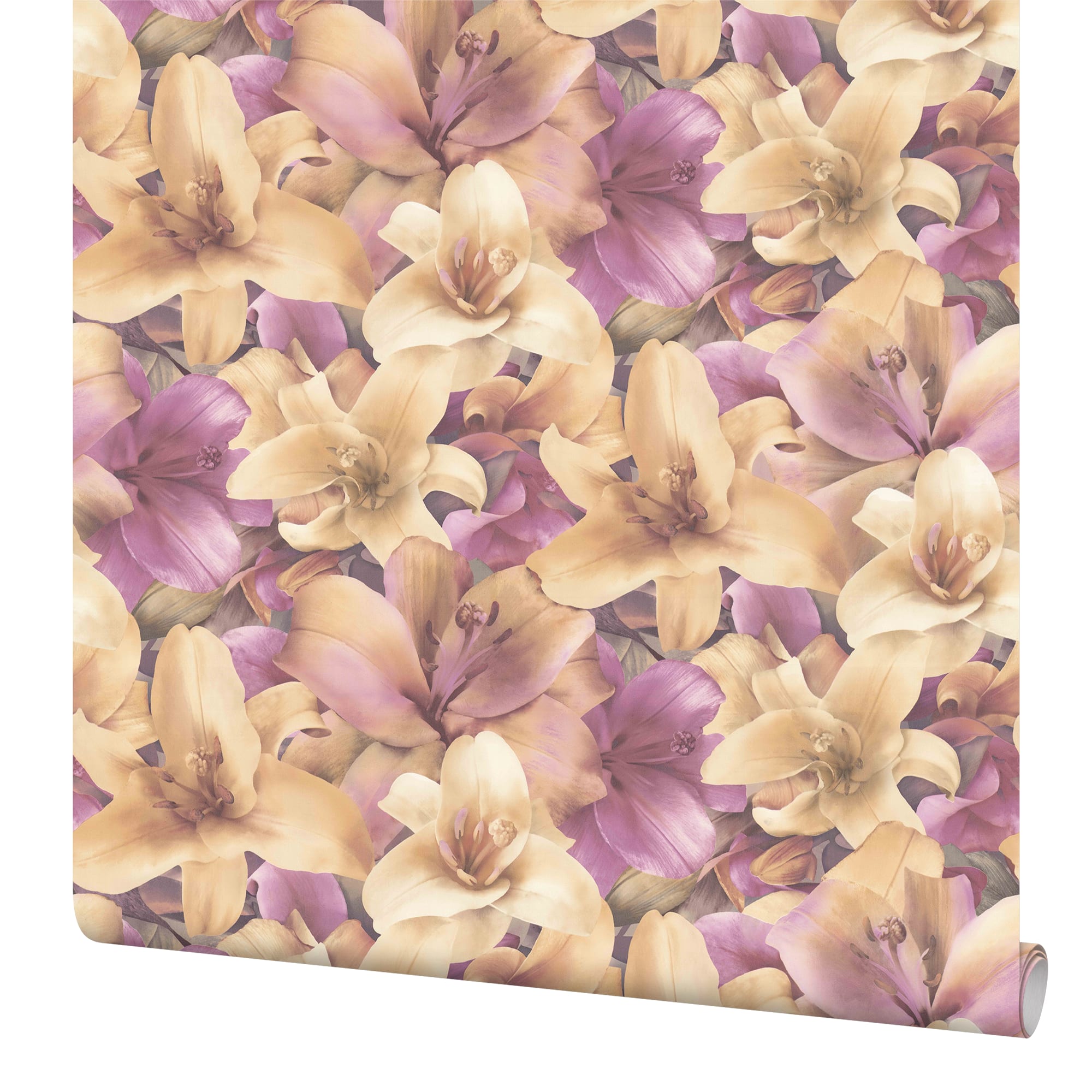 82912558 Обои флизелиновые фиолетовые 1.06 м PP71461-35 Lilium Santreyd
