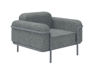 Тканевое садовое кресло с подлокотниками