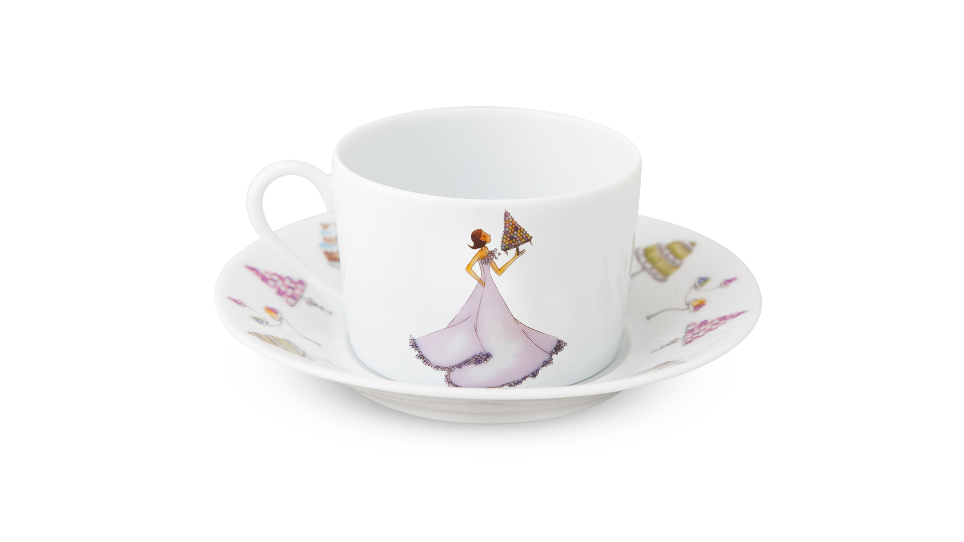 10550855 Haviland Набор из 4 чашек чайных 200мл "Мадам принимает гостей" Фарфор  - Вид №3