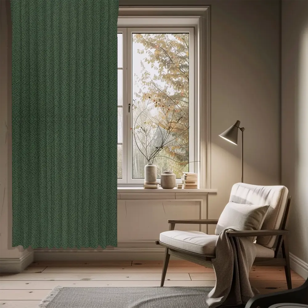 Штора WITERRA димаут зеленая 200x300 см с универсальным креплением 89427496 STLM-1576273